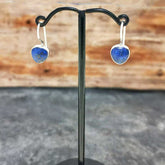 Handmade silver Lapis Lazuli drop earrings